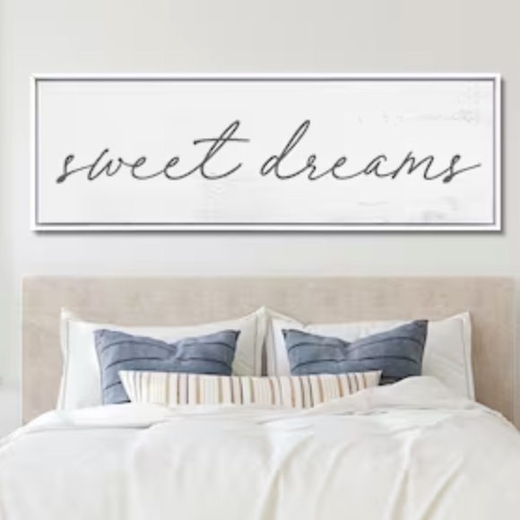 Bedroom headboard sign